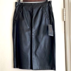 Zara Basics Faux-Leather Skirt (M)